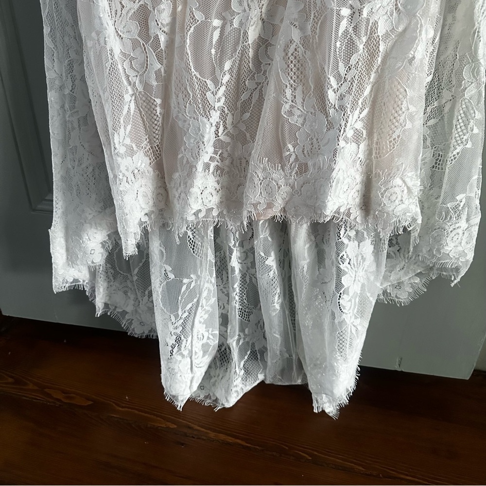 NWT Lulus Valeria White Lace Strapless Bustier Maxi Dress - Picture 10 of 13